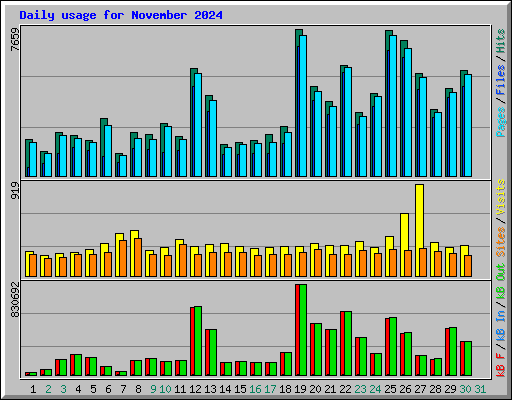 Daily usage for November 2024