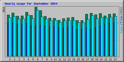 Hourly usage for September 2024