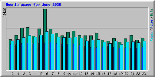 Hourly usage for June 2026